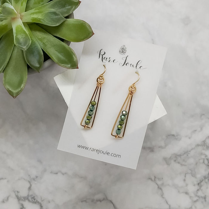 Emerald City Gold Sparkler Earrings