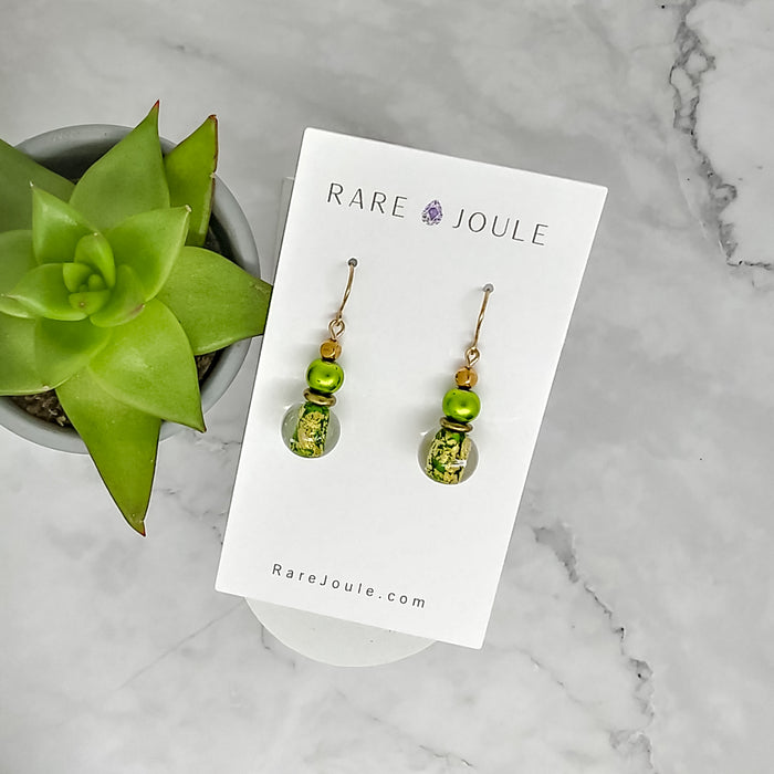 Emerald Stardust Earrings