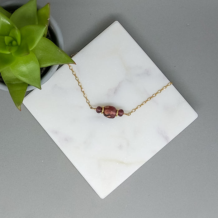 Cosmic Plum Necklace