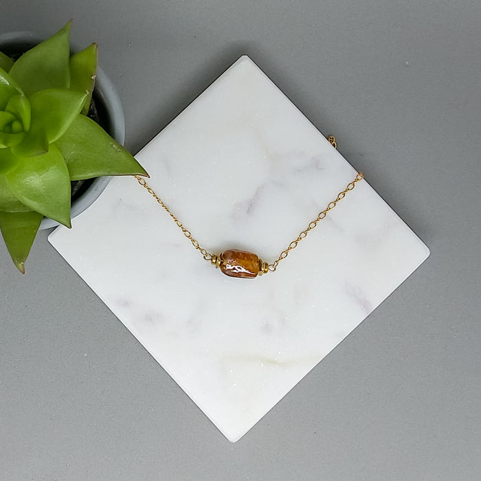 Amber Pendant Necklace