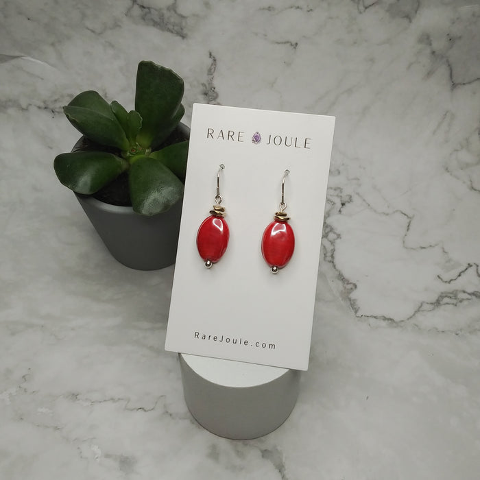 Red Drop Earrings