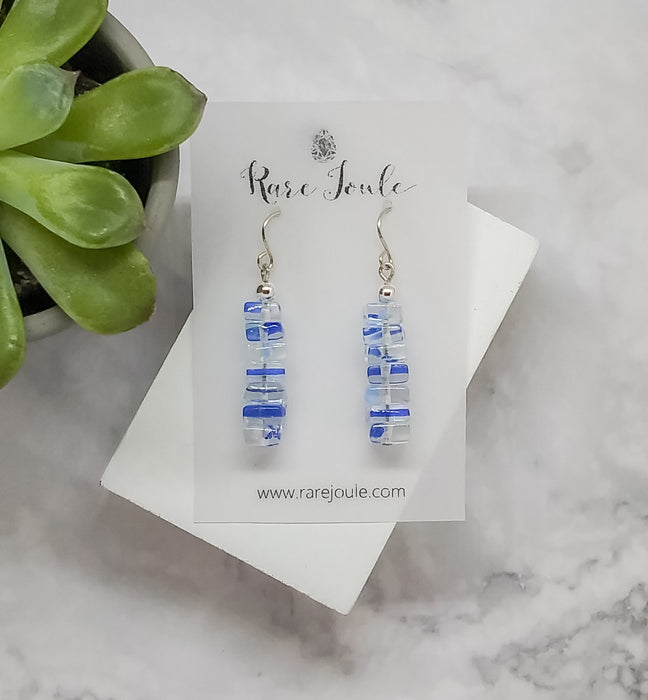 Blue Confetti Earrings