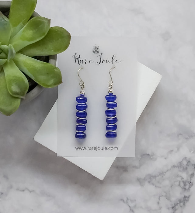 Deep Blue Empilée Earrings