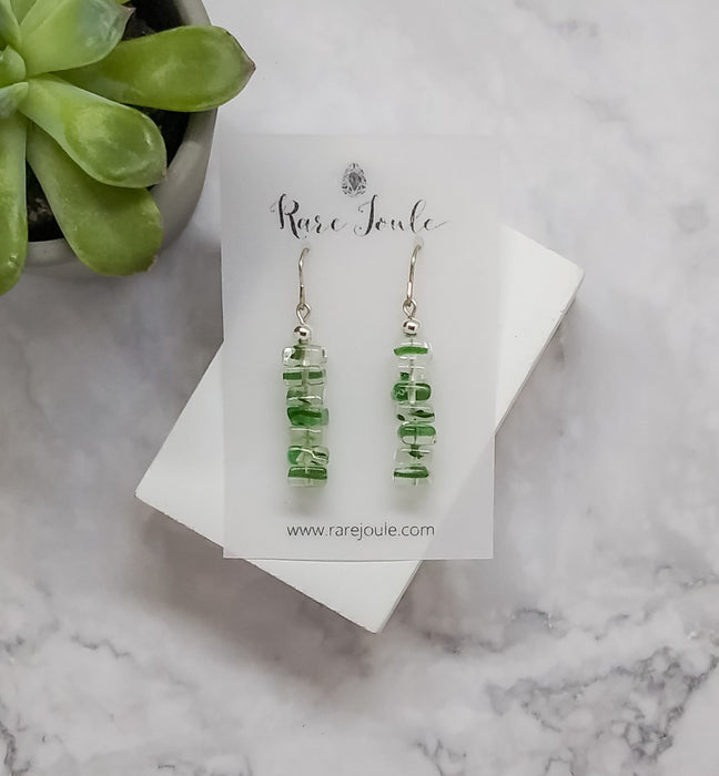 Green Confetti Earrings