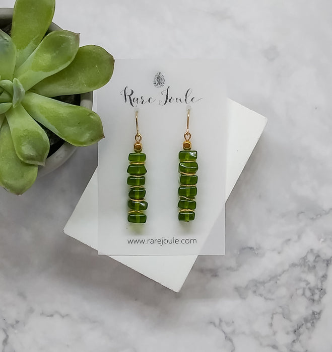 Green Gold Empilée Earrings