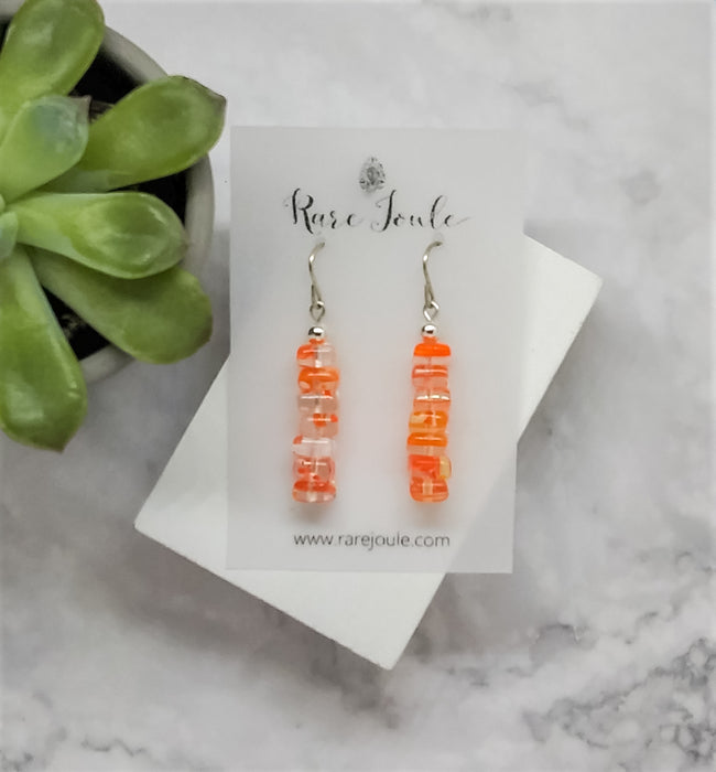 Orange Confetti Earrings