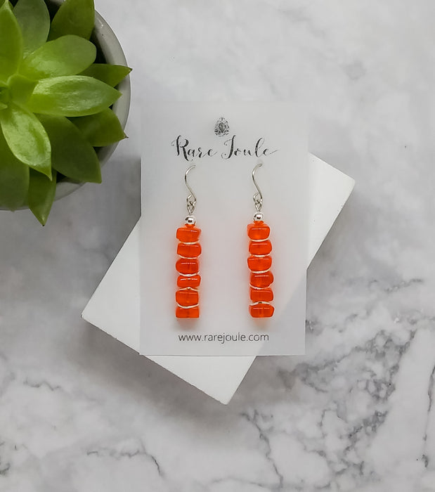 Orange Empilée Earrings