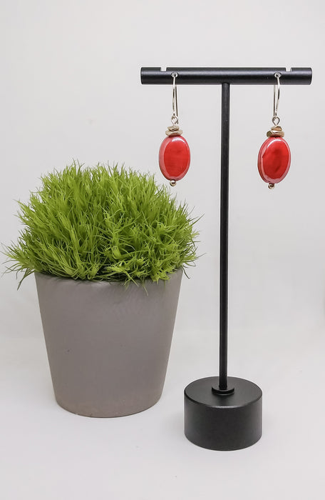 Red Drop Earrings