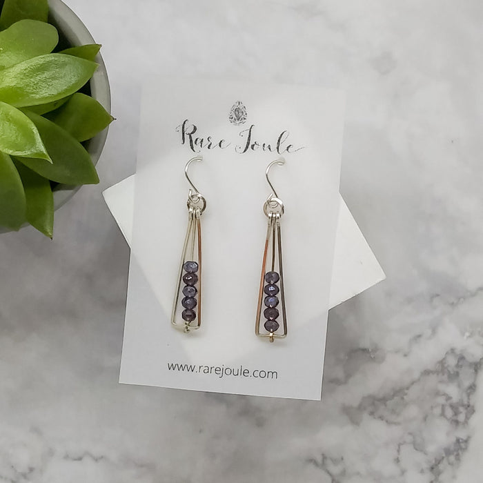 Silver Lilac Sparkler Earrings